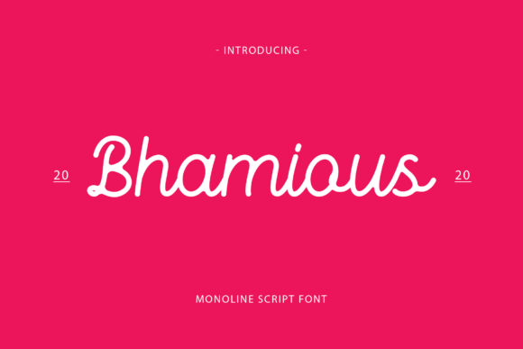 Bhamious: Crafting Elegance with a Monoline Script Font