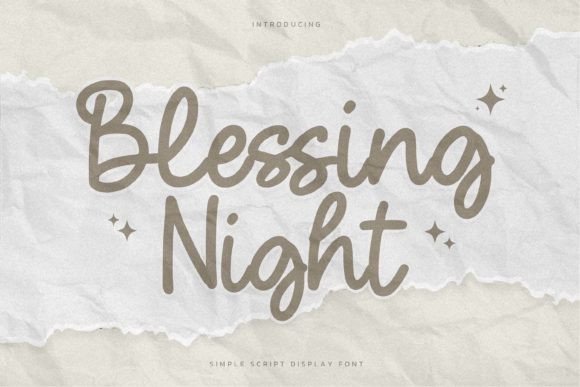 Blessing Night: A Script Font with Bold, Dramatic Style