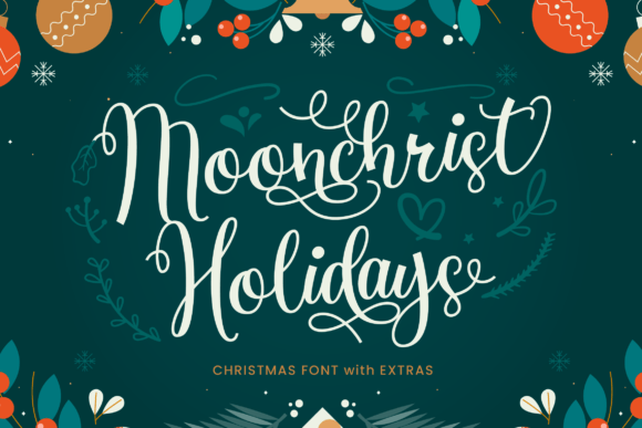 Moonchrist Holidays: A Script Font for Festive and Handmade Designs