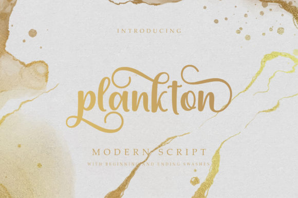 Plankton: A Modern Script Font for Elegant Design