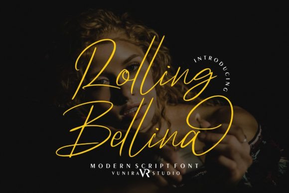 Rolling Bellina: A Romantic Handwritten Font for Modern Projects